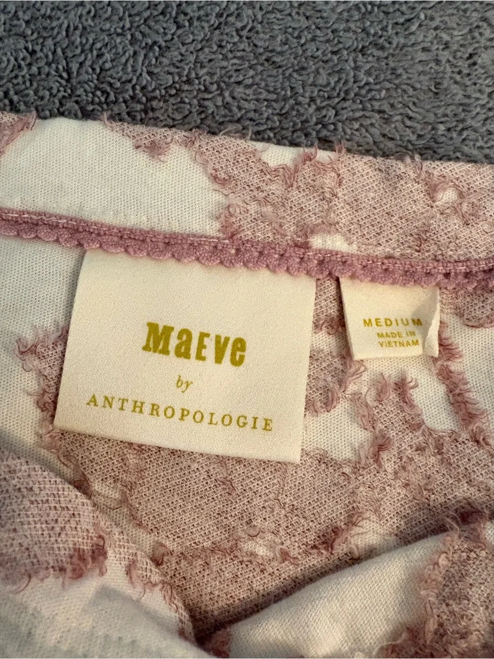 Maeve By Anthropologie Batia Textured Babydoll Peasant Top Puff Sleeves M Print